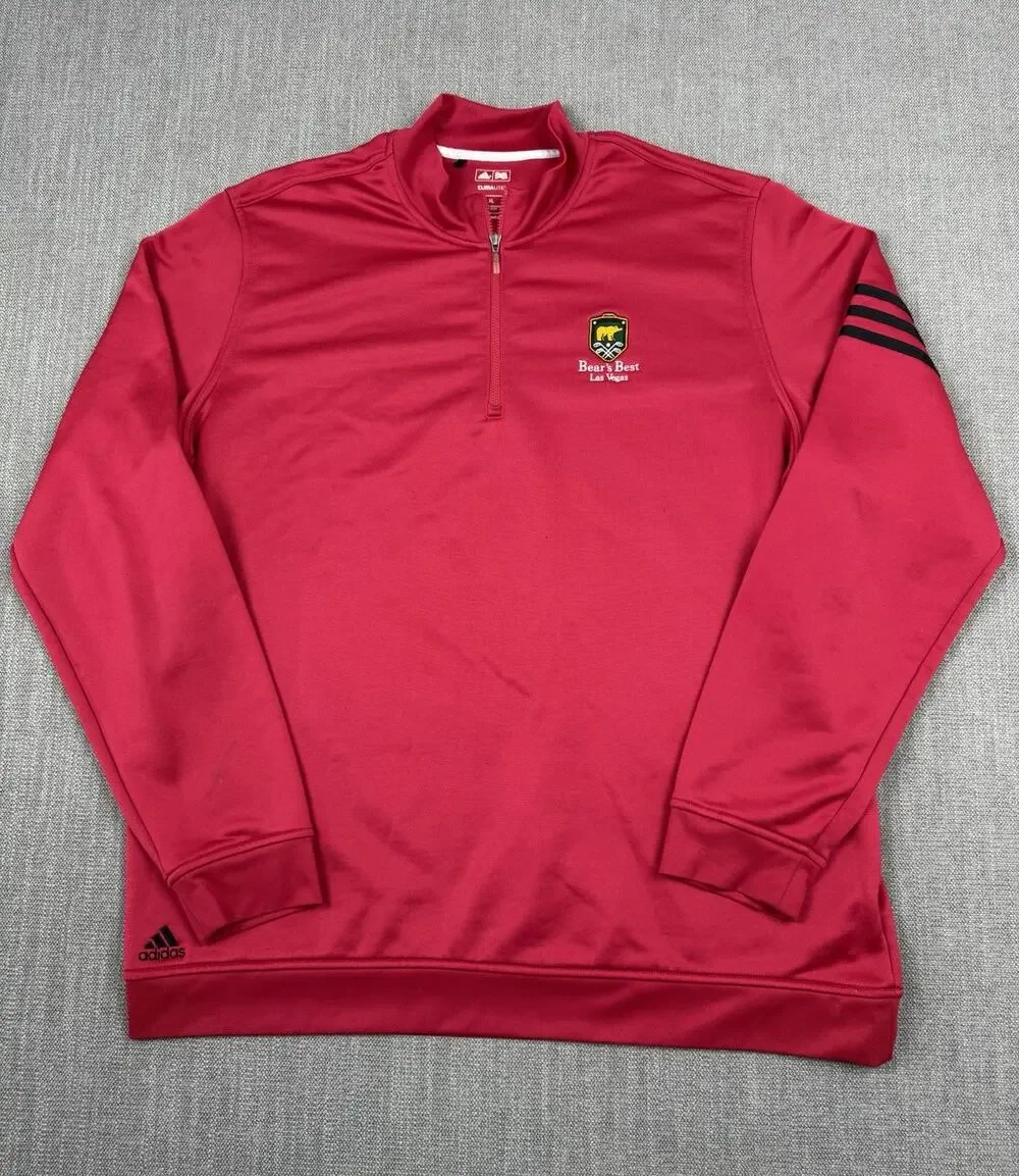 Adidas Climalite 1/4 Zip Pullover XL Red Bear’s Best Las Vegas Golf Jacket